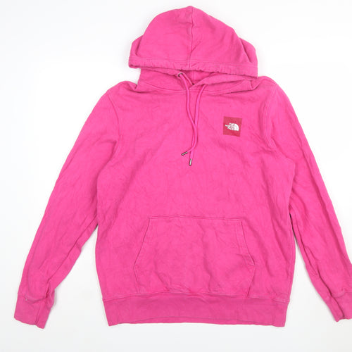 The North Face Mens Pink Pullover Hoodie Medium Outdoor Fleece