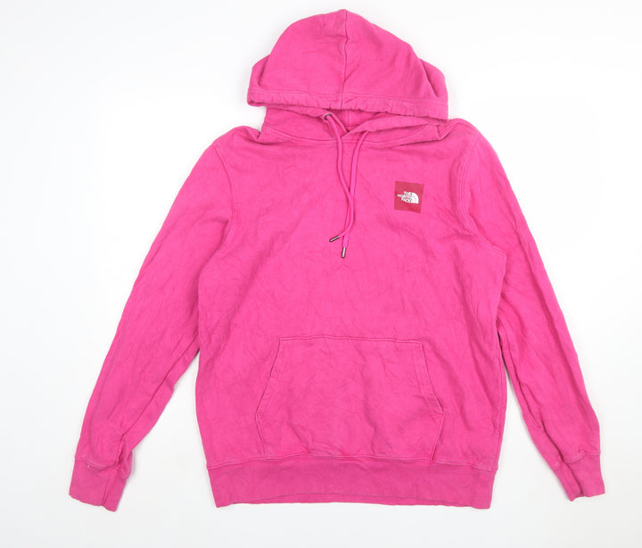 The North Face Mens Pink Pullover Hoodie Medium Outdoor Fleece