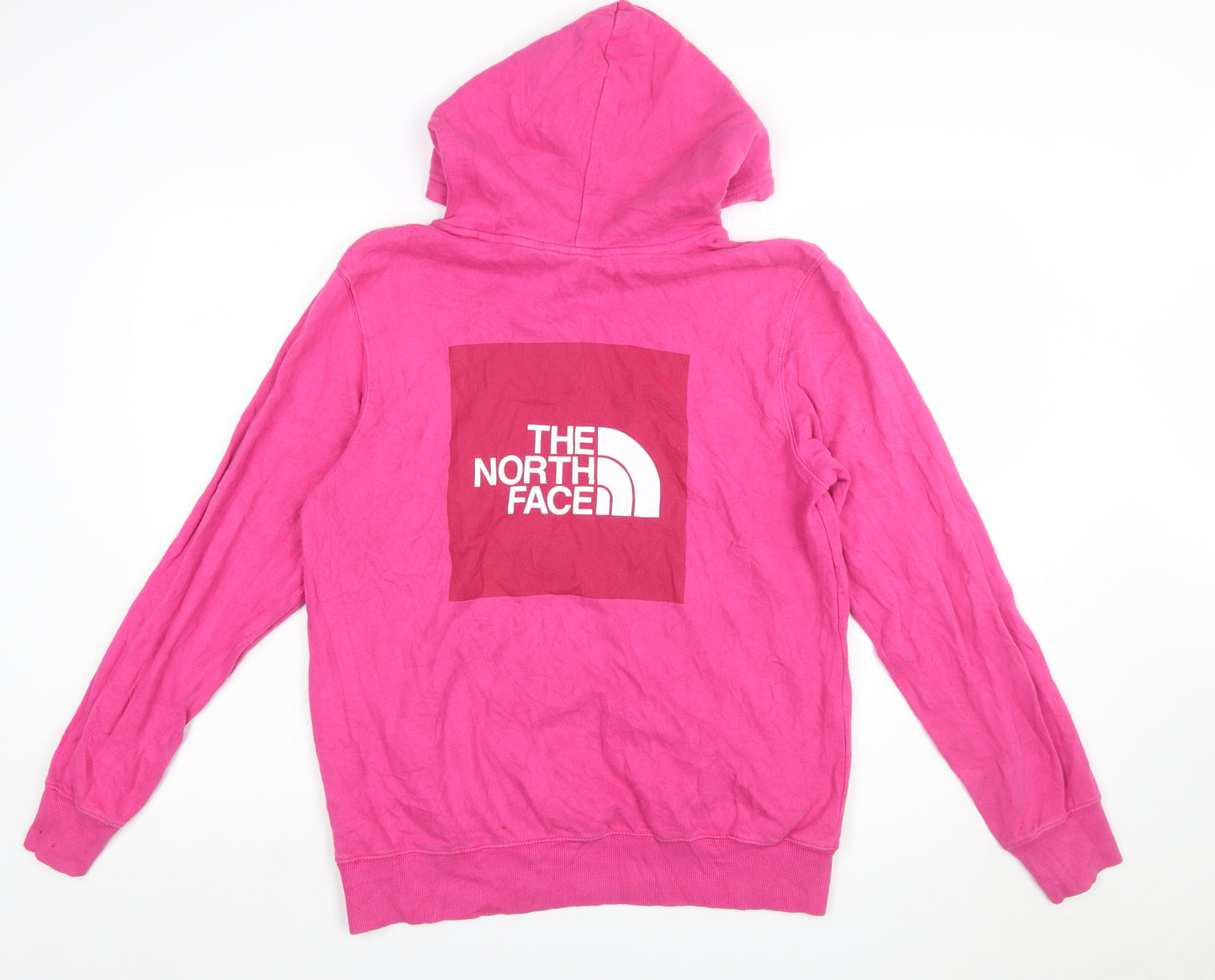 The North Face Mens Pink Pullover Hoodie Medium Outdoor Fleece