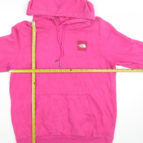 The North Face Mens Pink Pullover Hoodie Medium Outdoor Fleece