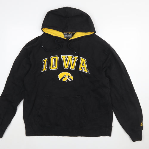Colosseum Athletics Men’s Black XL Pullover Hoodie Iowa Graphic
