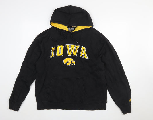 Colosseum Athletics Men’s Black XL Pullover Hoodie Iowa Graphic