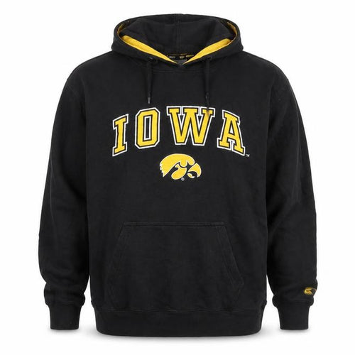 Colosseum Athletics Men’s Black XL Pullover Hoodie Iowa Graphic