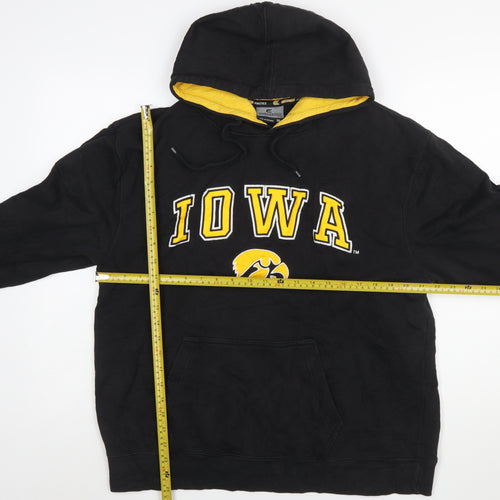 Colosseum Athletics Men’s Black XL Pullover Hoodie Iowa Graphic