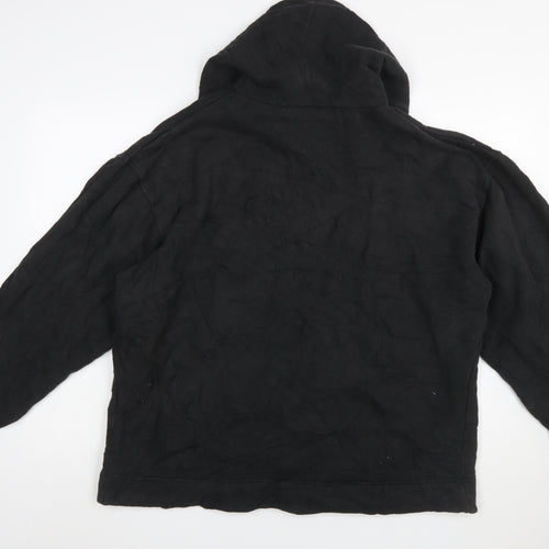 Reebok Men's Black XL Pullover Hoodie with Logo and Kangaroo Pocket
