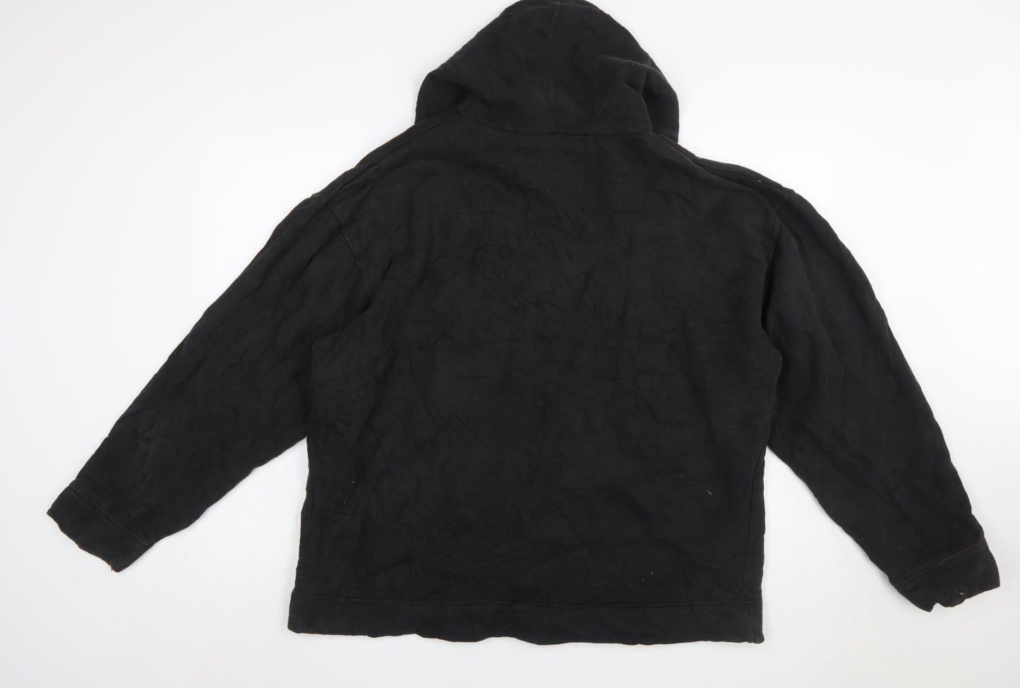 Reebok Men's Black XL Pullover Hoodie with Logo and Kangaroo Pocket