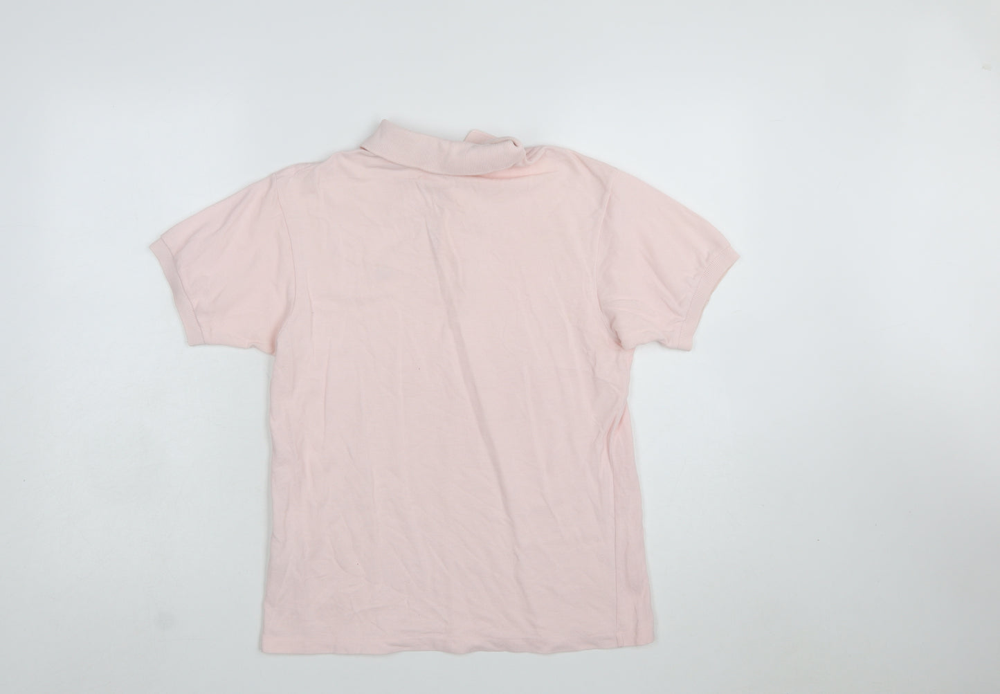 Lacoste Boys Pink Cotton Polo Shirt Short Sleeve Size 14 Years