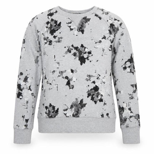 The North Face Womens Grey Floral Crew Neck Sweatshirt Size L