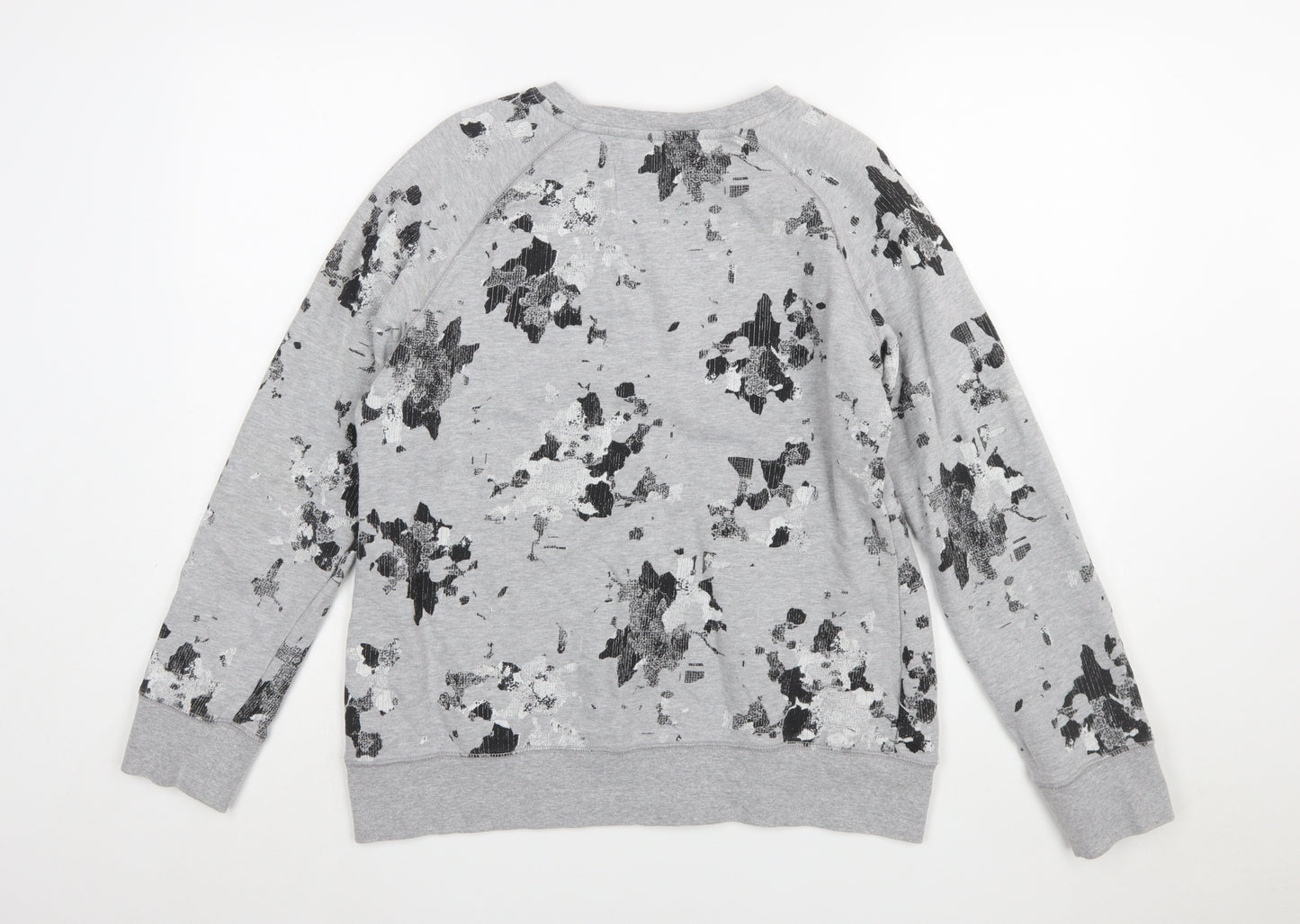 The North Face Womens Grey Floral Crew Neck Sweatshirt Size L
