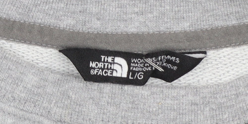 The North Face Womens Grey Floral Crew Neck Sweatshirt Size L