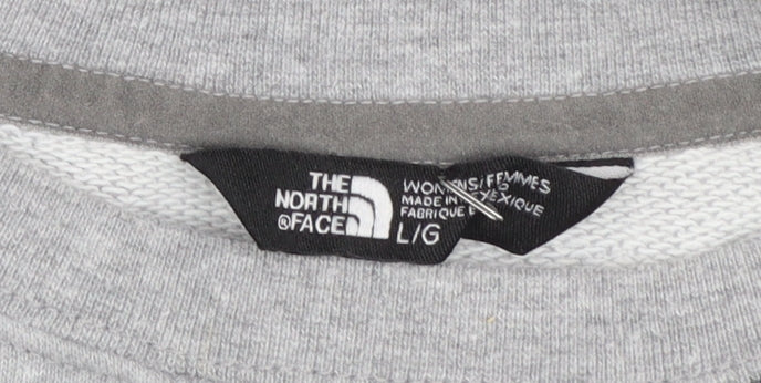 The North Face Womens Grey Floral Crew Neck Sweatshirt Size L