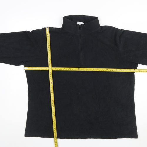 Columbia Mens Black XL 1/4 Zip Fleece Pullover Sweatshirt
