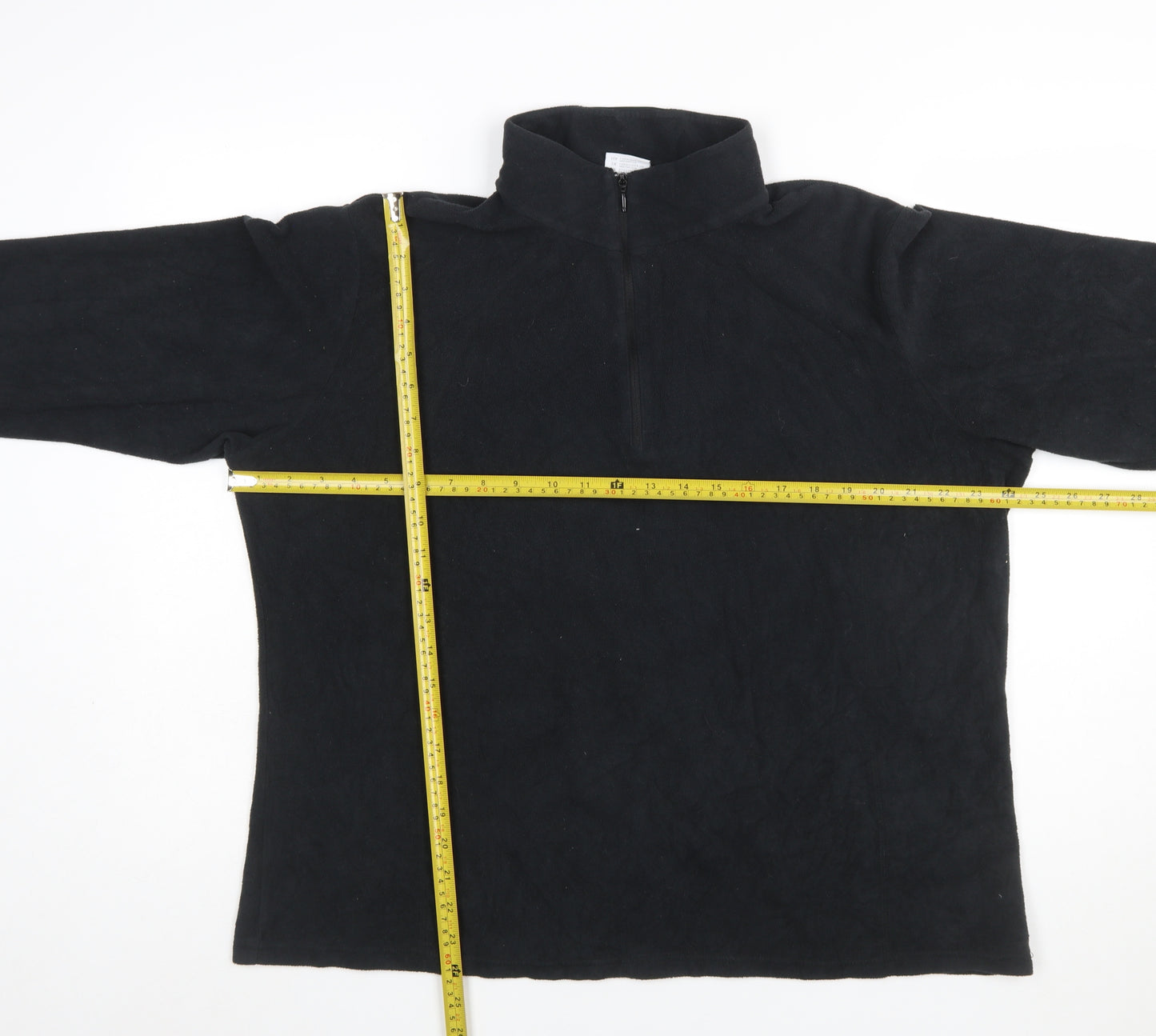 Columbia Mens Black XL 1/4 Zip Fleece Pullover Sweatshirt