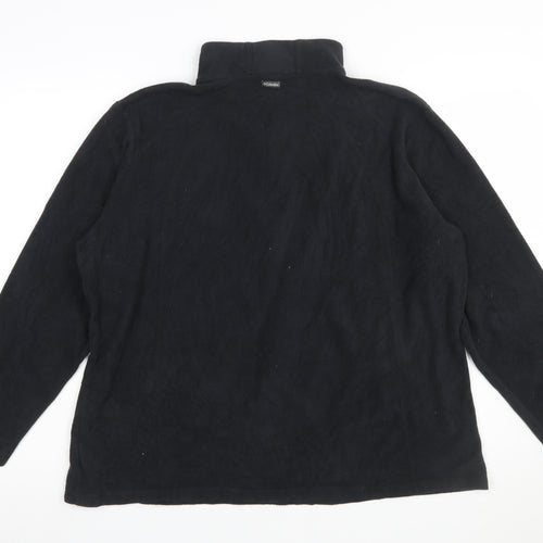 Columbia Mens Black XL 1/4 Zip Fleece Pullover Sweatshirt
