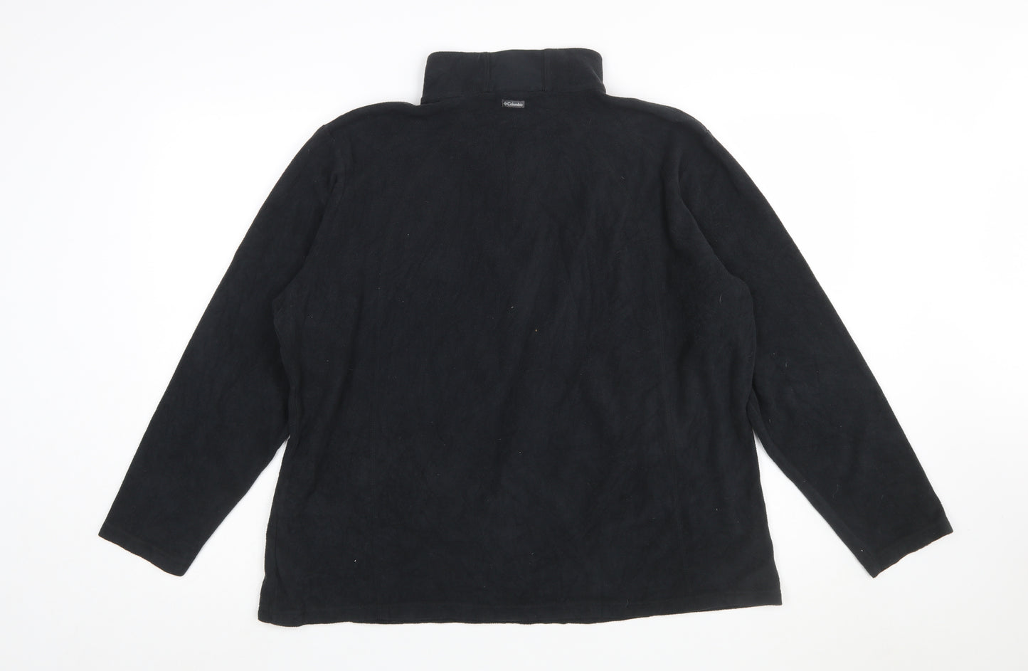 Columbia Mens Black XL 1/4 Zip Fleece Pullover Sweatshirt