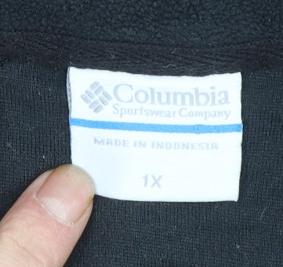 Columbia Mens Black XL 1/4 Zip Fleece Pullover Sweatshirt