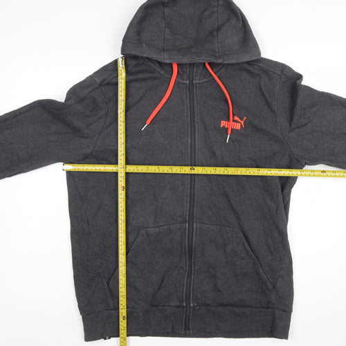 Puma Men's Grey Full Zip Hoodie Size L Sportswear