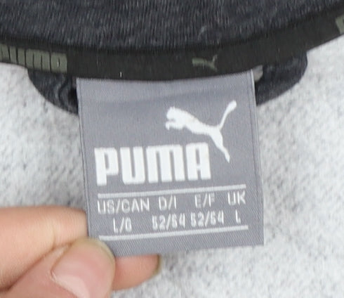Puma Men's Grey Full Zip Hoodie Size L Sportswear