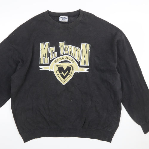 Lee Mens Black 2XL Heavyweight Graphic Pullover Sweatshirt