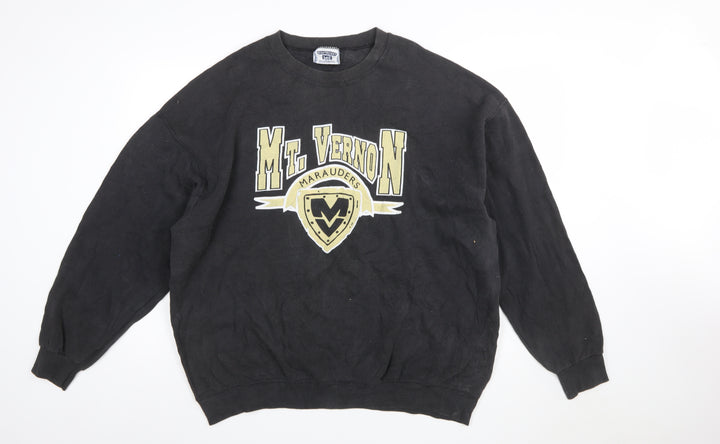 Lee Mens Black 2XL Heavyweight Graphic Pullover Sweatshirt