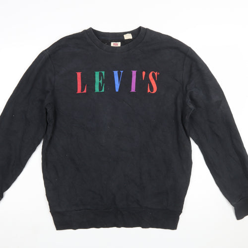 Levi's Womens Black Crew Neck Pullover Sweatshirt M