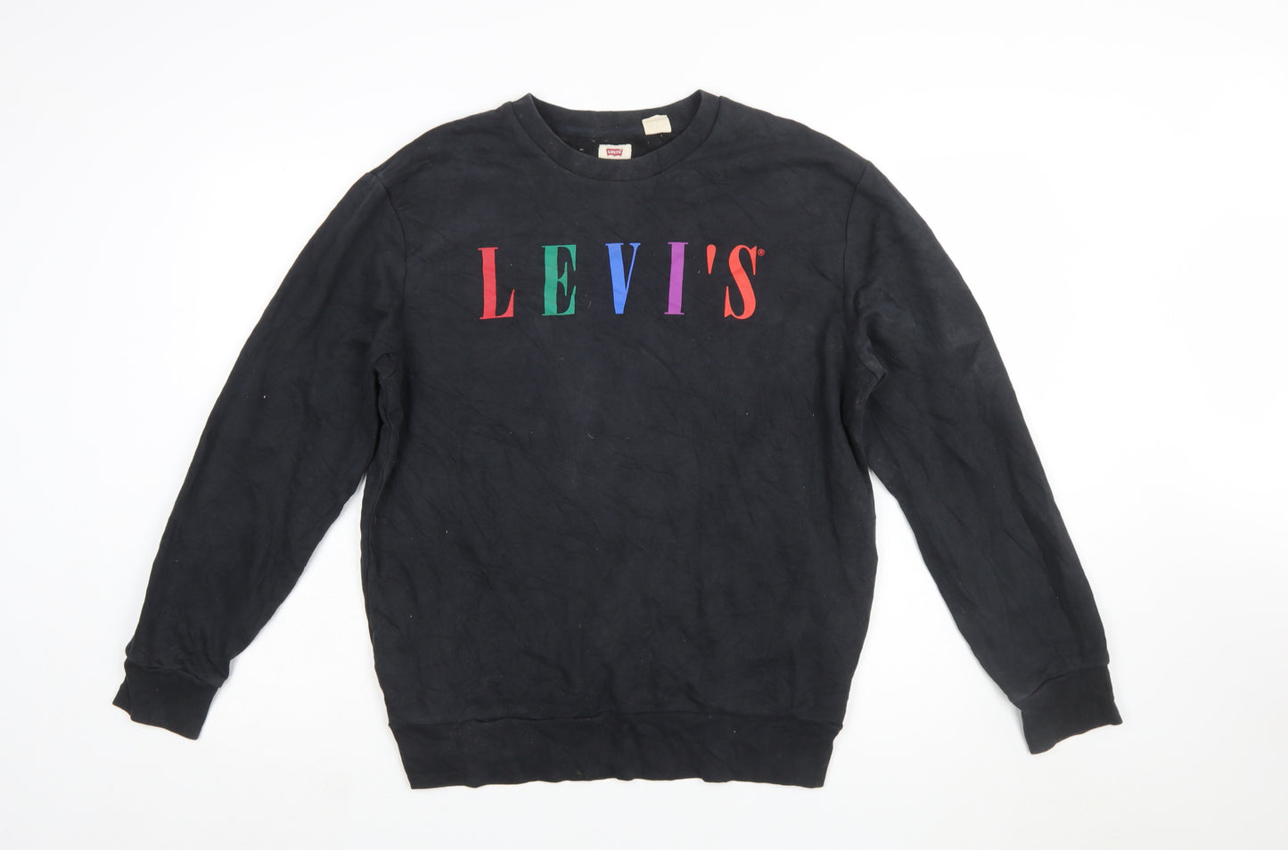 Levi's Womens Black Crew Neck Pullover Sweatshirt M