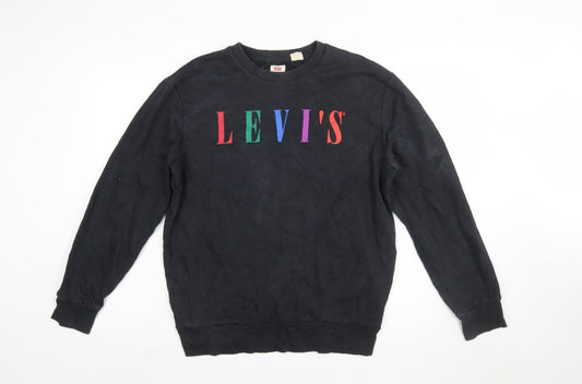 Levi's Womens Black Crew Neck Pullover Sweatshirt M
