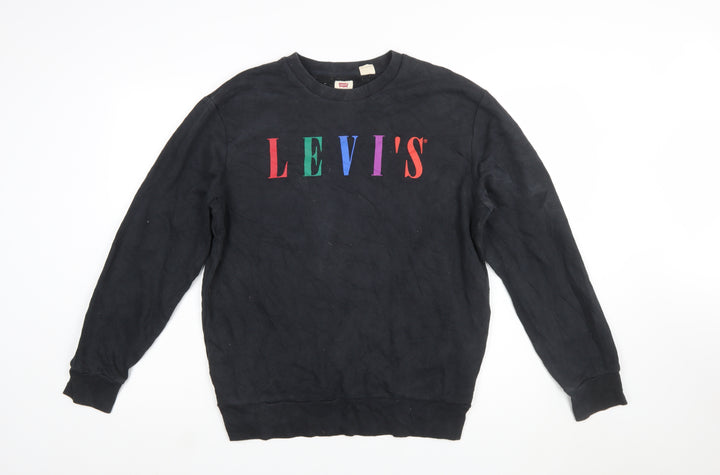 Levi's Womens Black Crew Neck Pullover Sweatshirt M