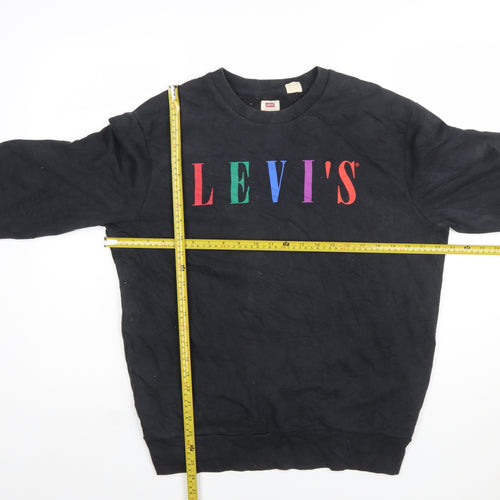 Levi's Womens Black Crew Neck Pullover Sweatshirt M