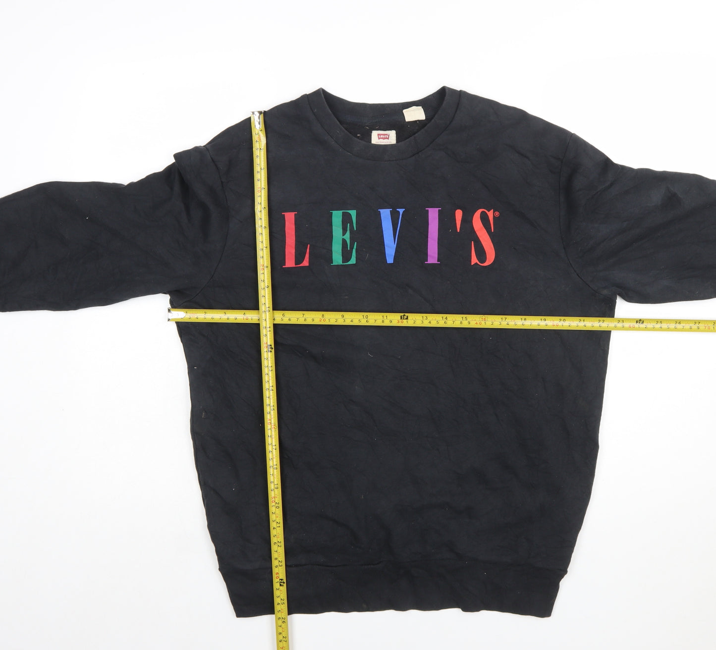 Levi's Womens Black Crew Neck Pullover Sweatshirt M