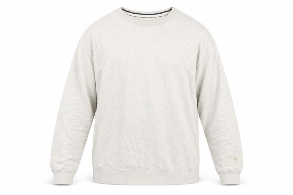 Front view of Croft & Barrow Men's Beige XL Pullover Sweatshirt Cotton Blend
