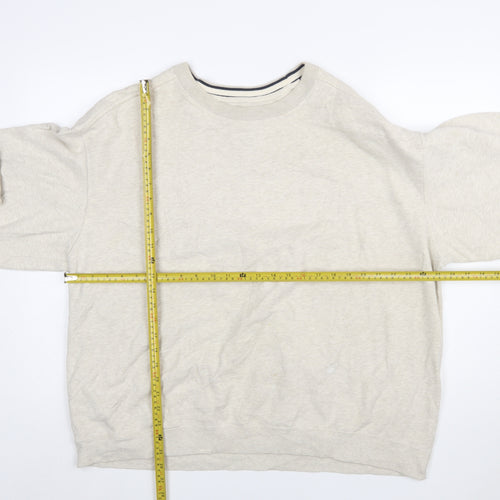 Croft & Barrow Men's Beige XL Pullover Sweatshirt Cotton Blend