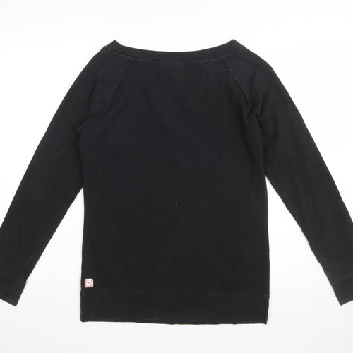 Puma Womens Black Long Sleeve Cotton Sports T-Shirt Size 12