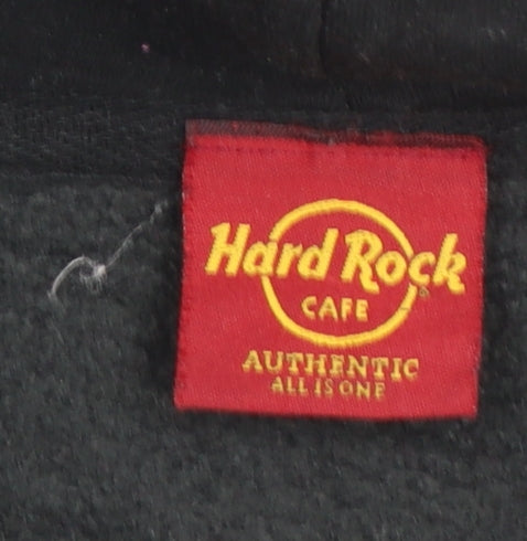Hard Rock Cafe Orlando Mens Black Pullover Hoodie Size M Music Fleece