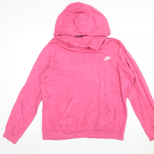 Nike Women’s Pink Pullover Hoodie XL Cotton Blend Casual