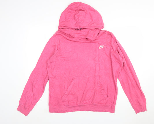 Nike Women’s Pink Pullover Hoodie XL Cotton Blend Casual