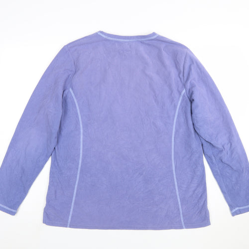 Eddie Bauer Women's Purple XL Pullover Fleece Sweatshirt