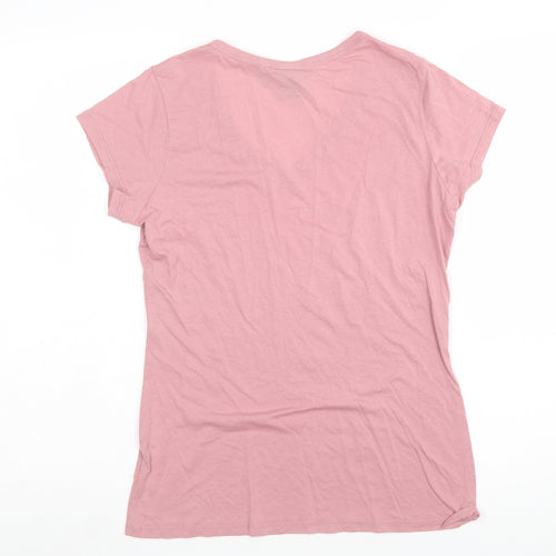 G-Star Raw Womens Pink V-Neck Short Sleeve Cotton T-Shirt M