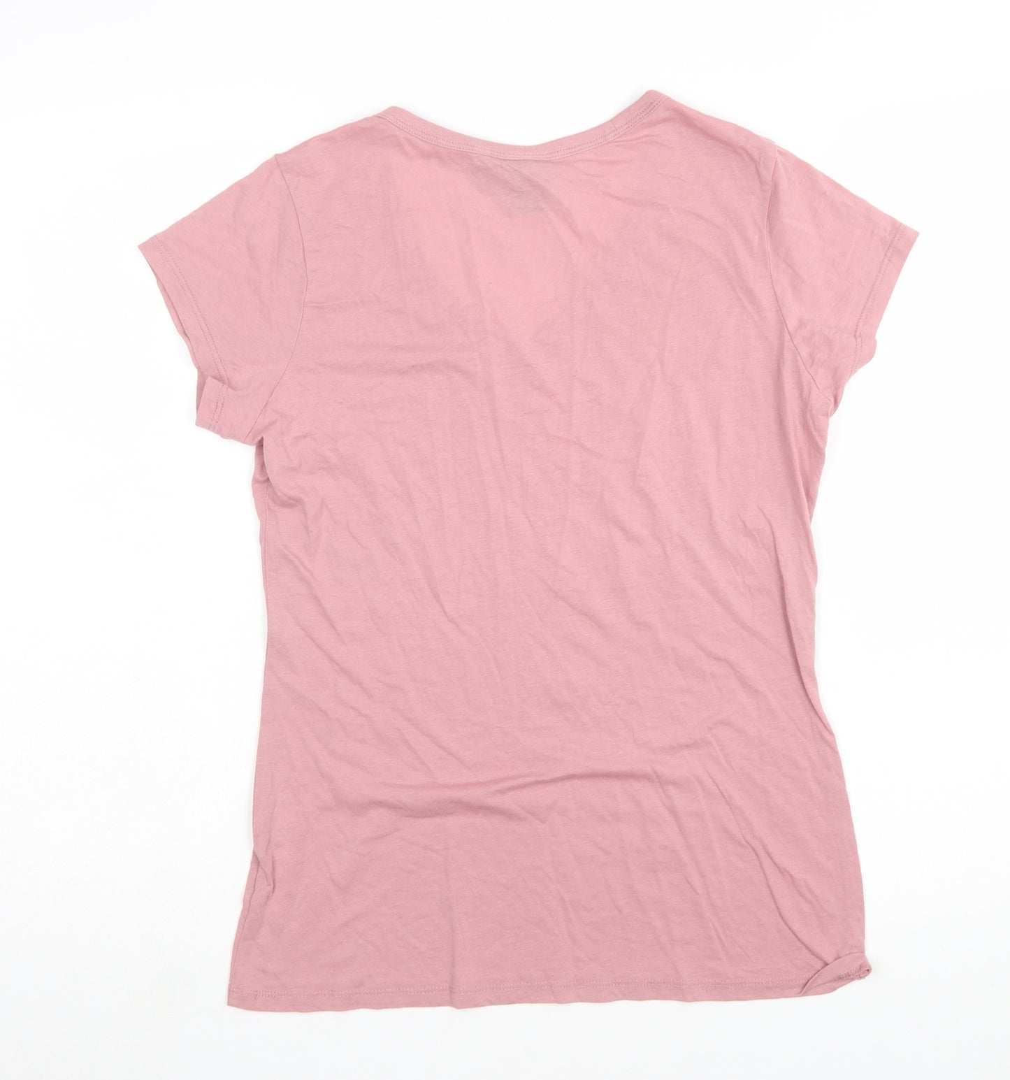G-Star Raw Womens Pink V-Neck Short Sleeve Cotton T-Shirt M