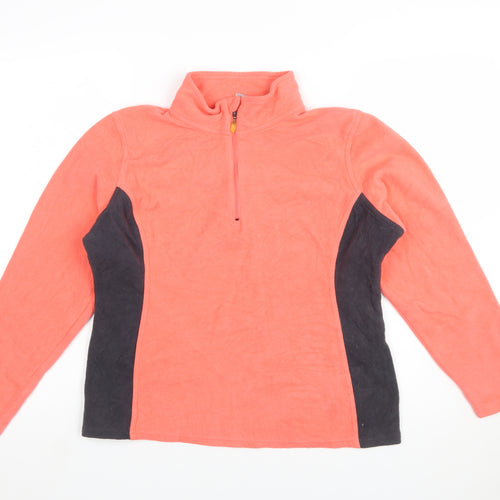 Champion Women’s Coral & Black Fleece Pullover Sweatshirt L