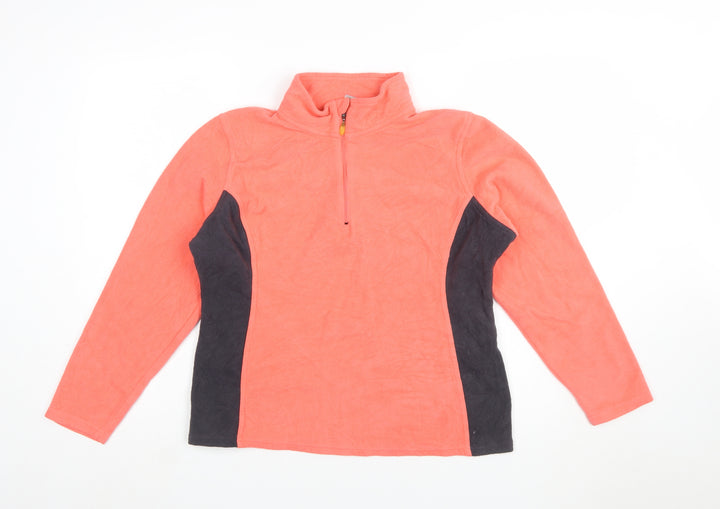 Champion Women’s Coral & Black Fleece Pullover Sweatshirt L