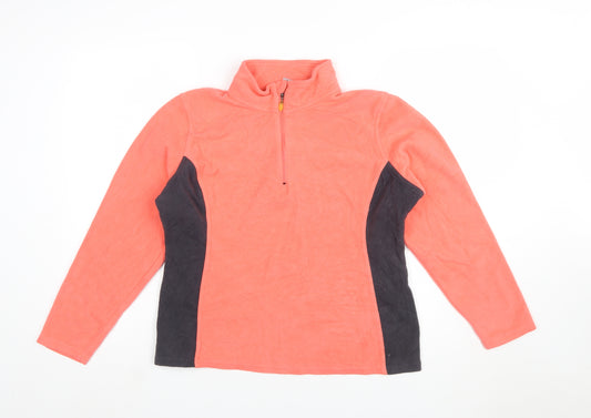Champion Women’s Coral & Black Fleece Pullover Sweatshirt L