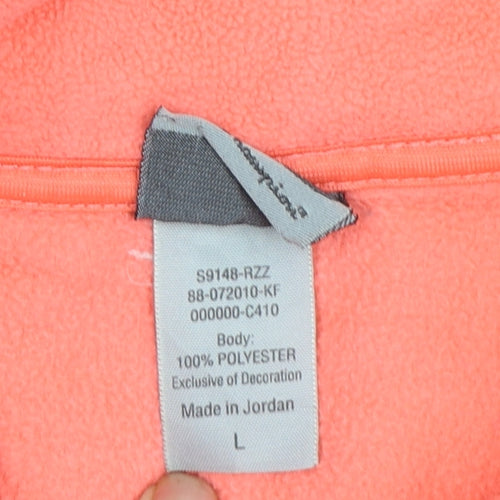 Champion Women’s Coral & Black Fleece Pullover Sweatshirt L