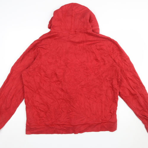 Nike Men's Red Full Zip Hoodie 2XL Athletic Fleece Sweatshirt