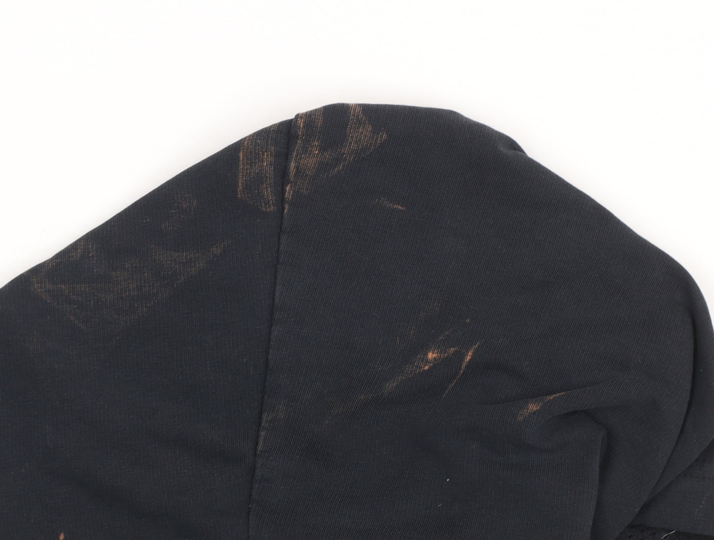 Puma Women Black XL Full Zip Hoodie Sweatshirt with Logo Print
