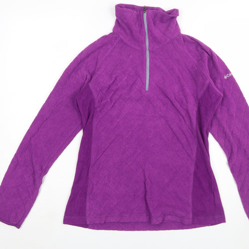 Columbia Women’s Purple 1/4 Zip Fleece Pullover Sweatshirt M