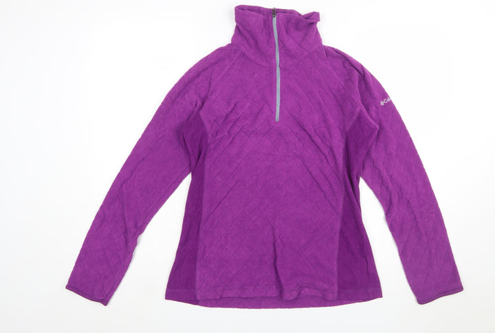 Columbia Women’s Purple 1/4 Zip Fleece Pullover Sweatshirt M