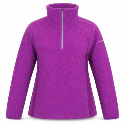 Columbia Women’s Purple 1/4 Zip Fleece Pullover Sweatshirt M