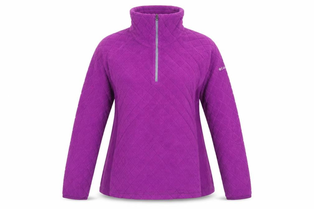 Columbia Women’s Purple 1/4 Zip Fleece Pullover Sweatshirt M