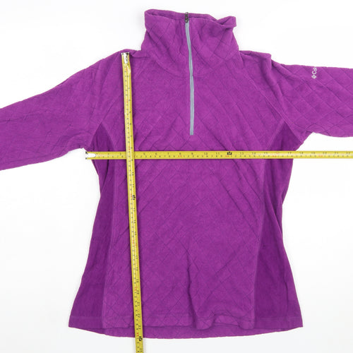 Columbia Women’s Purple 1/4 Zip Fleece Pullover Sweatshirt M
